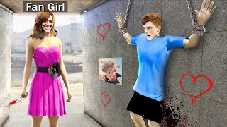 Kidnapped by a CRAZY FAN GIRL in GTA 5!