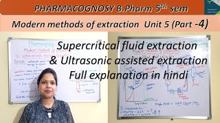 Supercritical fluid extraction \u0026 Ultrasonic assisted extraction |Part 4| UNIT5| Pharmacognosy|