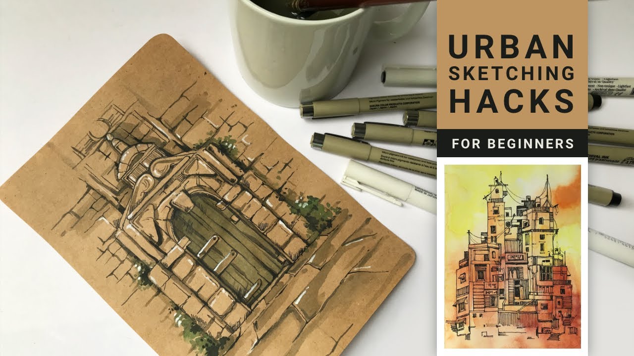 Urban Sketching Techniques | For Beginners | Sketching For Beginners ...