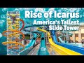 Rise of Icarus - Tallest Slide Tower in America | All 5 Slides | Mt. Olympus