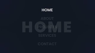 Creative Menu Hover Effect Using HTML and CSS