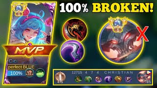 CICI 100% BROKEN BUILD! (must try) | CICI VS. TOP GLOBAL THAMUZ -MLBB🔥 #cicimlbb #cicigameplay #mlbb