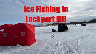 Ice Fishing in Lockport MB with my boys