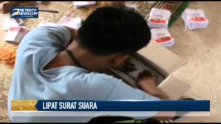 Puluhan Pelajar di Karanganyar Jadi Relawan Pelipat Surat Suara