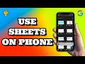 How To Use Google Sheets On Phone | Social Tech Insider