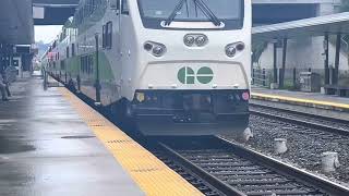 Go Transit Train 374 Arriving at West Harbour Station