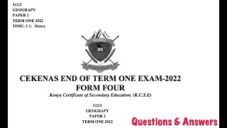 CAKENAS exam | geography paper 2 | 312/2 |  |  geography paper 2 topical questions |  geography