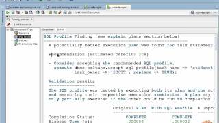 0307 Demo 2 Using the SQL Tuning Advisor