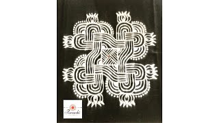 A beautiful Swastik padi kolam/traditional kolam