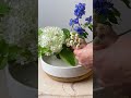 繡球插盤花｜flower arrangement ｜ hydrangea annabelle