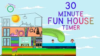 30 Minute Fun House Timer - Kids Visual Timer