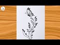 Butterfly Drawing||Simple Pencil Sketch||Easy Drawing ideas for Beginners