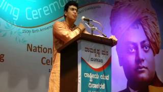 Tejaswi Surya motivating the youths at Mangalore Ramakrishna Math