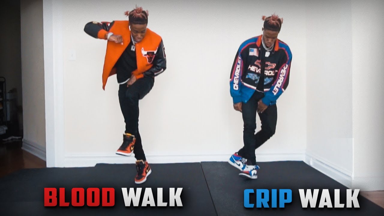 Crip Walk VS Blood Walk Tutorial - YouTube