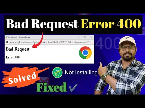 Fix Bad Request ERROR 400 in chrome