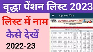 वृद्धा पेंशन लिस्ट कैसे देखे 2023।up bridha pension new list kaise nikale #pensionlist