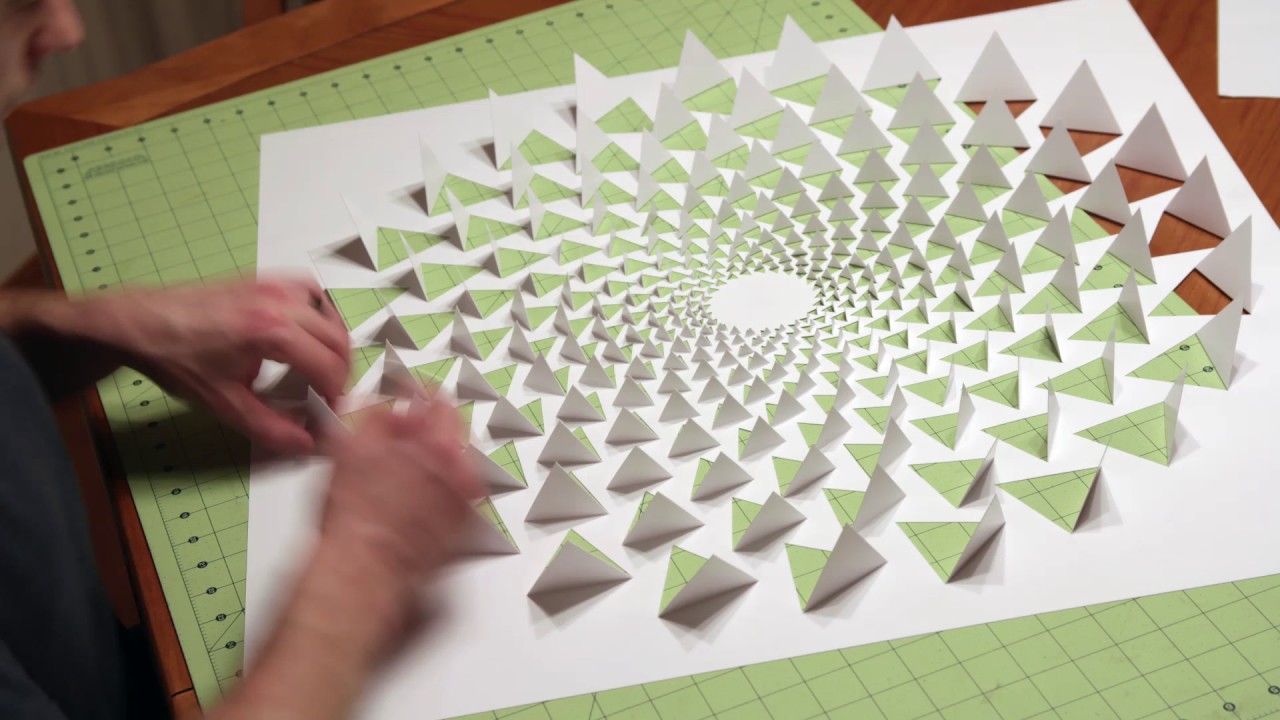 Cut Paper Optical Illusion