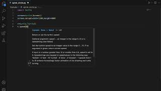 how to create spiral circle with python turtle