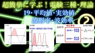 初心者向け電験三種・理論・19・平均値・実効値・波形率・波高率【超簡単に学ぶ！】第三種電気主任技術者