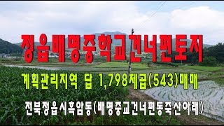 🏕20-50[전북권부동산토지]🏞정읍배명중학교건너편동죽산아래논(543py)매매~