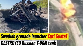 Swedish Grenade Launcher Carl Gustaf Destroyed Russian Tank