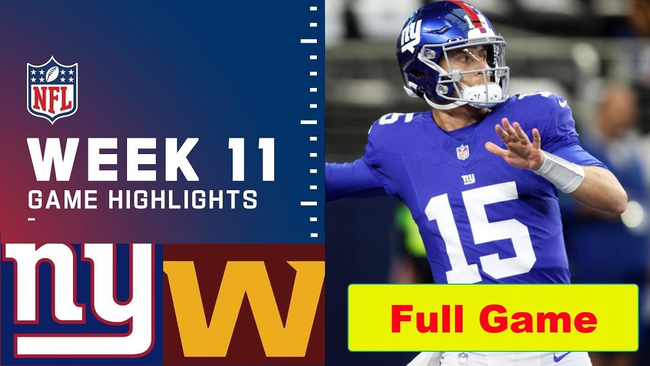 New York Giants Vs Washington Commanders Full Game Highlights | NFL ...