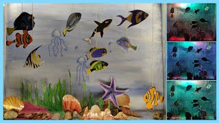 DIY AQUARIUM BOX/ How to make an Aquarium using cardboard box/Mini Fish Tank#AquariumUsingCartonBox