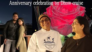 Mummy daddy ki anniversary gift | Dhow cruise dinner | Dubai | UAE #dhowcruise #dubai #celebration