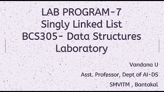 Singly Linked List - DS Lab Program