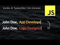 Vanilla Javascript Typewriter with Color Changing Effects | Super Simple JS Typing Animation