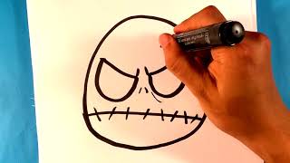 How to Draw Jack Skellington - Nightmare Before Christmas - Mad