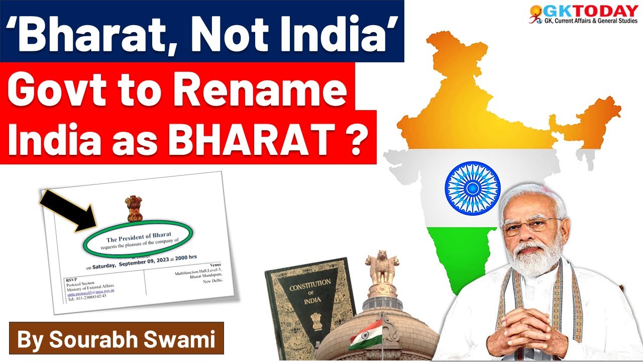 India To Be Renamed Bharat? Govt To Bring Resolution In Parliament ...