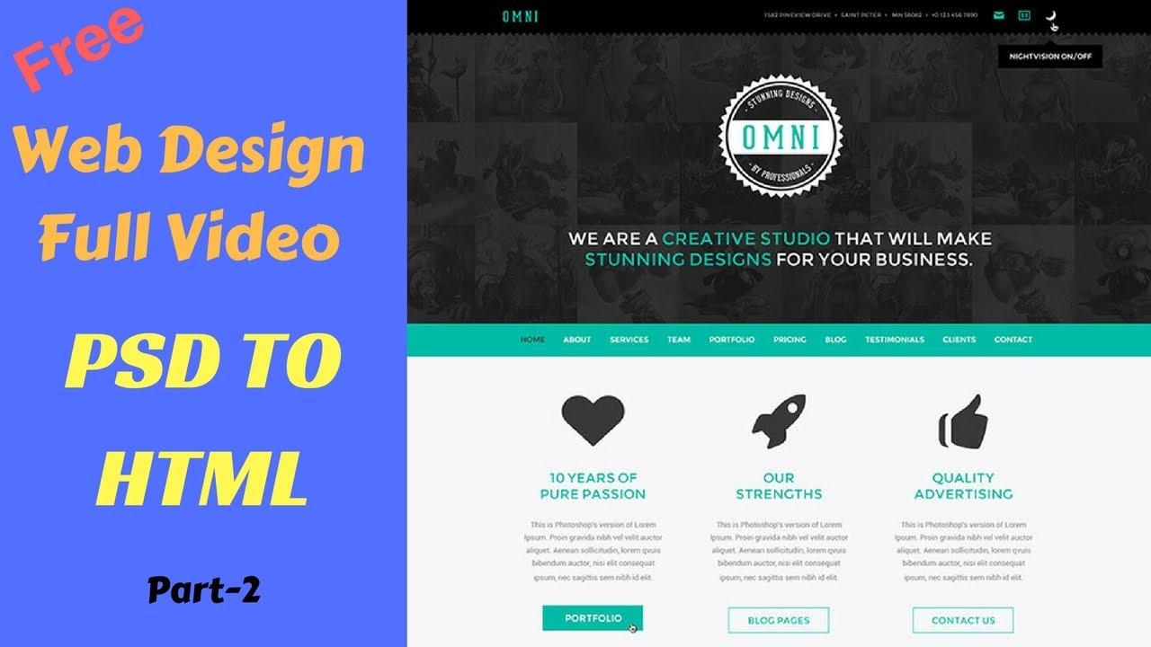 Web Design Video Tutorial For Beginners Part 2 Bangla Website