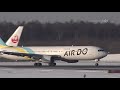 4k beautiful snow scene and jetliner winter plane spotting at new chitose airport 新千歳空港 政府専用機