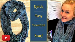 How To Crochet a Scarf For Beginners Step-By-Step with HomeSpun Yarn