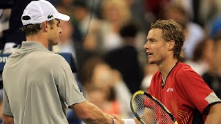 Andy Roddick vs Lleyton Hewitt 2006 US Open QF Highlights
