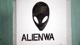 How to draw the Alienware logo