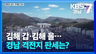 [총선/여론조사] 김해 갑·김해 을…경남 격전지 판세는? / KBS  2024.04.02.