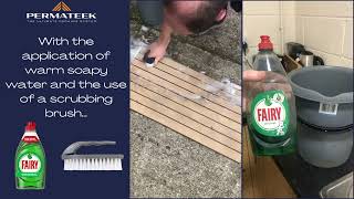 How to Clean your Permateek Synthetic Teak Decking Demo.