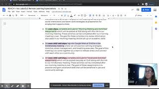 REACH + Voc Labs/SLE Remote Learning Expectations