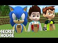 I found HOUSE INSIDE SONIC and PAW PATROL RYDER and BEN 10 in Minecraft !