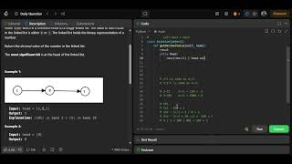 Leetcode 1290 Convert Binary Number in a Linked List to Integer | Python | Binary | Bits string