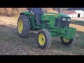 plowing gardens for the winter with the jd 5103