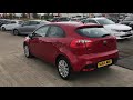 used kia rio 1.25 2 5dr red 2014