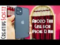 Amozo Thin Transparent Case for iPhone 12 Mini | Like Spigen Ultra Hybrid Black Case