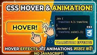 CSS Hover Effects & Tutorial | Master Transitions, , & Hover States