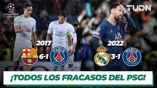 🏆😕 ¡Los FRACASOS más recordados del PSG en Champions League! | TUDN