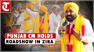 Punjab CM Bhagwant Mann holds roadshow for Khadoor Sahib Lok Sabha candidate in Zira