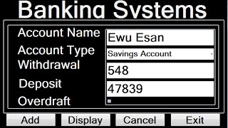 How to create a Bank Systems with class in Visual Basic.Net