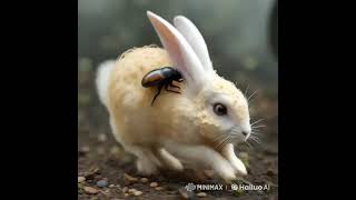 Honeybee attacked on the rabbit 🐰 #rabbit #animals #cute #bunny #rescue #babyanimals